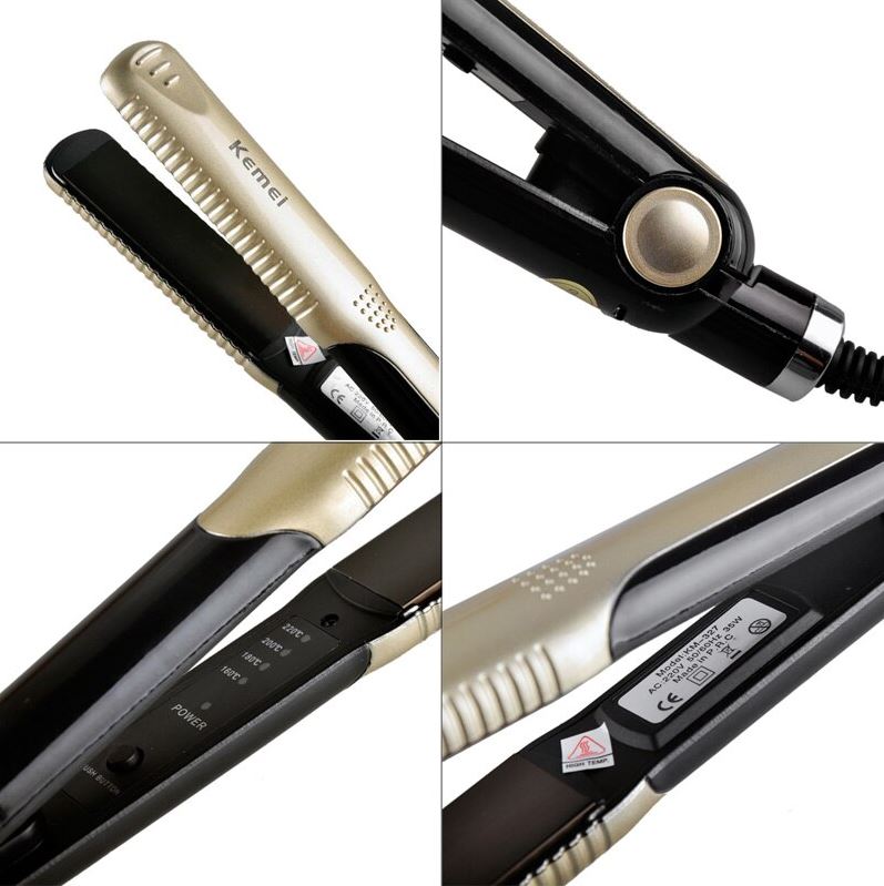 Buy Hair Straightener  Professional Hair Straightener  Kemei KM 327  Golden Online  699 from ShopClues