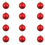 Refela Christmas Decorative Ball Set, 12 Pieces - Red