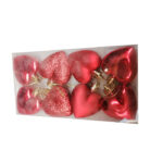 Refela Christmas Decorative Heart Set, 5 Pieces - Red