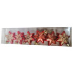 Refela Christmas Decorative Stars Set, 5 Pieces - Red