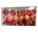 Refela Christmas Decorative Bonbon Set, 6 Pieces - Red and Gold