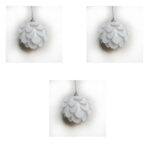 Refela Artichoke Shaped Christmas Decorative Ball Set, 3 Pieces - White