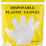 MT Disposable Plastic Gloves, 100 Pieces - Transparent