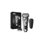 Braun series 9 pro 9417s wet & dry shaver with charging stand and travel case, silver.